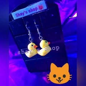Rubber ducky earrings